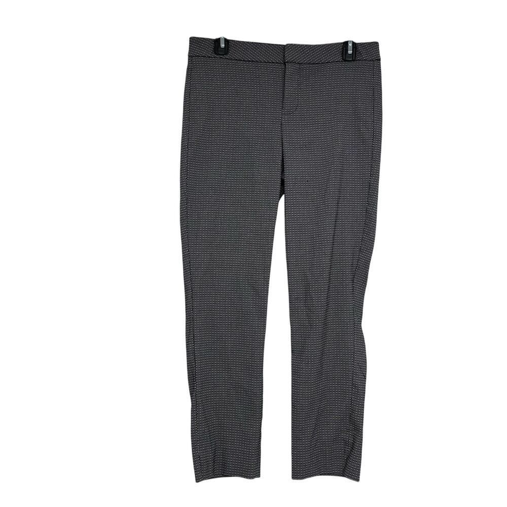 NYDJ Black & White Trouser Dress Pants Ankle Length Womens 6 Preppy Career Work